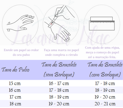 Pulseira Coração Rosa para Berloques Prata 925 - Lavanda Lilac - Lavanda Lilac