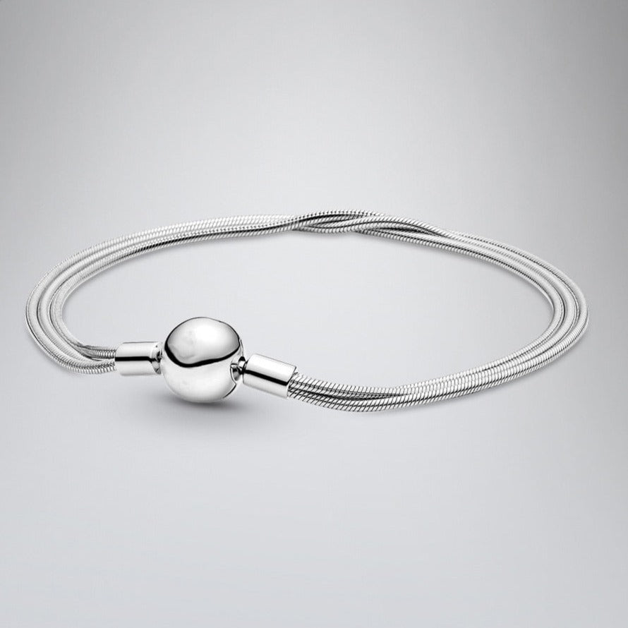 Pulseira Memory Prata Mole para Berloques - Lavanda Lilac - Lavanda Lilac