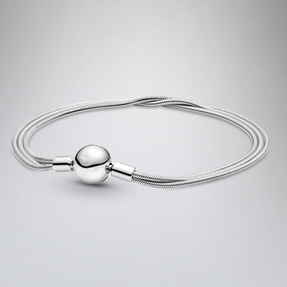 Pulseira Memory Prata Mole para Berloques - Lavanda Lilac - Lavanda Lilac