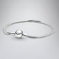 Pulseira Memory Prata Mole para Berloques - Lavanda Lilac - Lavanda Lilac