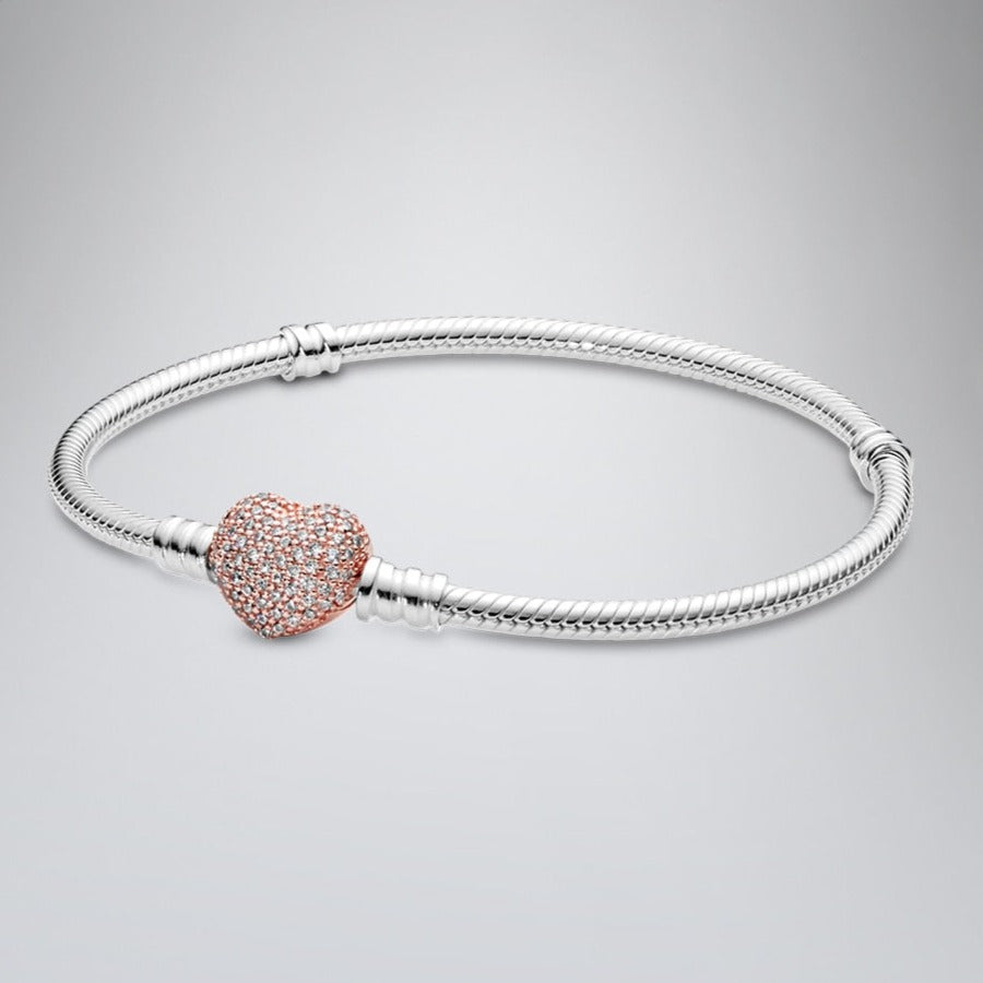 Pulseira Memory Coração Luxor para Berloques - Lavanda Lilac - Lavanda Lilac