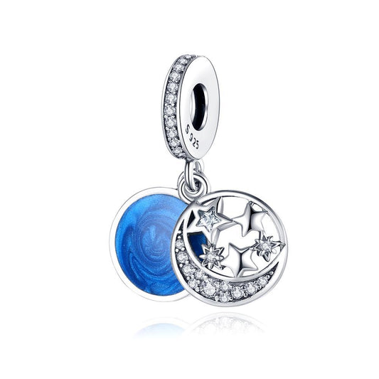 Berloque Lua e Estrelas Prata 925 - Lavanda Lilac - Lavanda Lilac