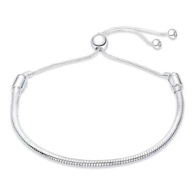 Pulseira Corda Ajustável para Berloques Prata 925 - Lavanda Lilac - Lavanda Lilac