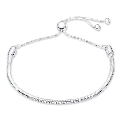 Pulseira Corda Ajustável para Berloques Prata 925 - Lavanda Lilac - Lavanda Lilac