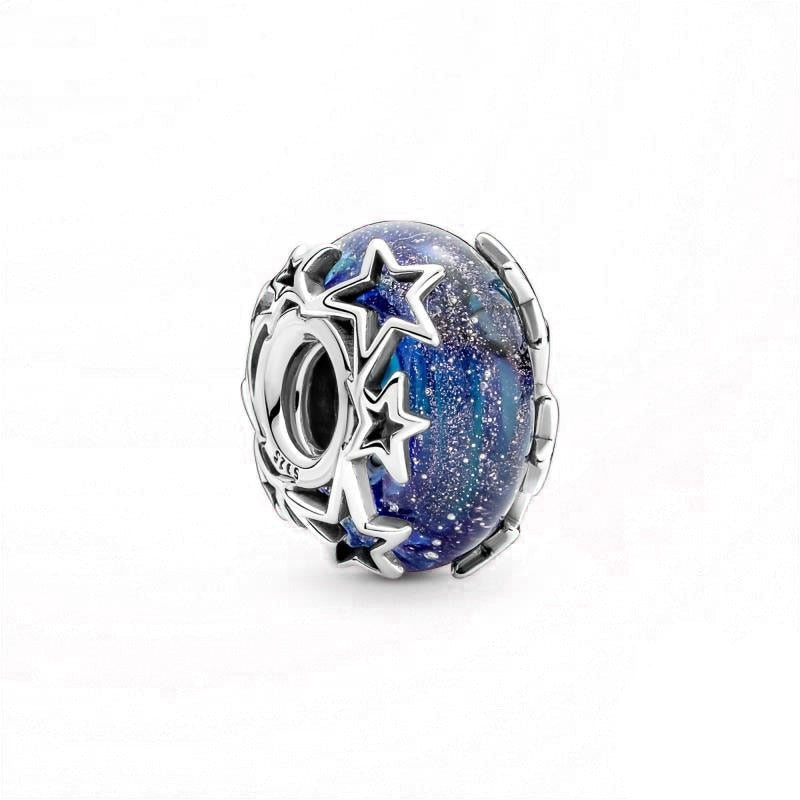 Berloque Azul Estrelado Prata 925 - Lavanda Lilac - Lavanda Lilac