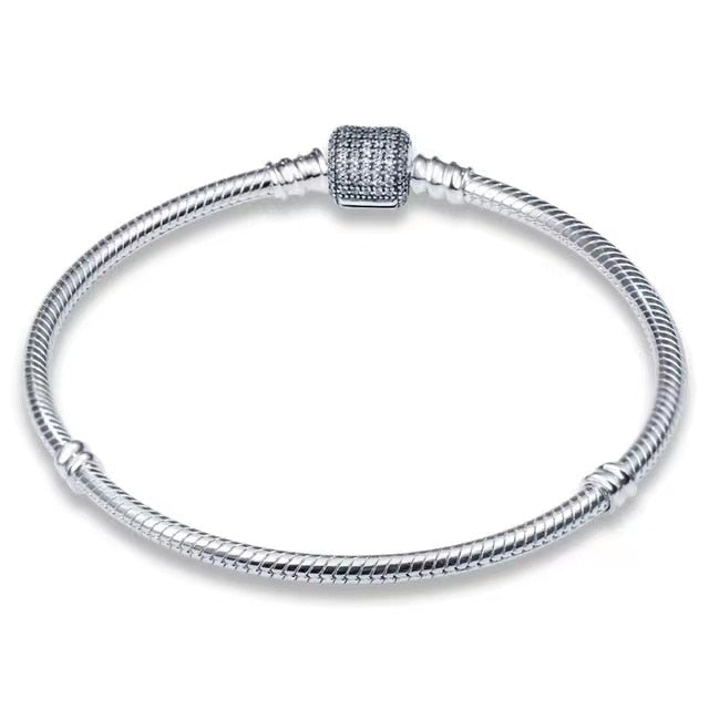 Pulseiras Básica Zircônia para Berloques Prata 925 - Lavanda Lilac - Lavanda Lilac