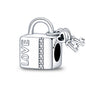 Berloque Cadeado do Amor Charm Prata 925 - Lavanda Lilac - Lavanda Lilac