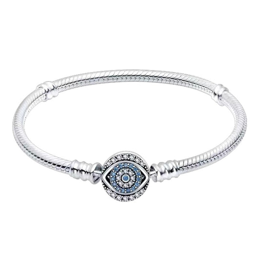 Pulseira Olho Grego para Berloques Prata 925 - Lavanda Lilac - Lavanda Lilac