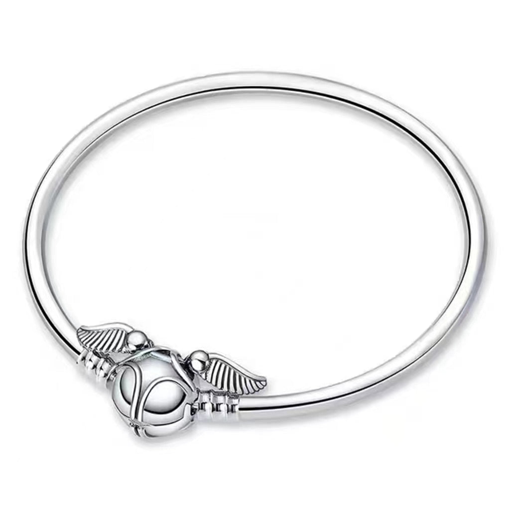 Pulseira Pomo de Ouro Prata para Berloques Prata 925 - Lavanda Lilac - Lavanda Lilac