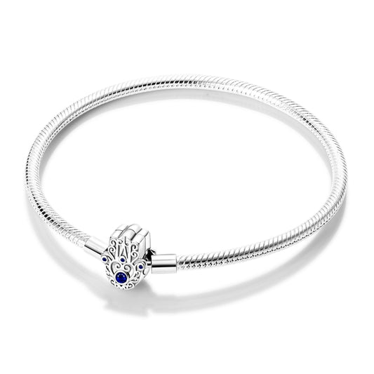 Pulseira Mão de Fátima para Berloque Prata 925 - Lavanda Lilac - Lavanda Lilac