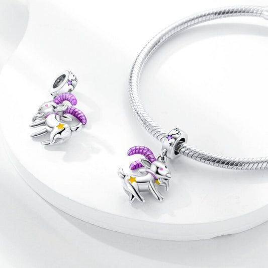 Berloque Capricórnio Coleção Horóscopo Prata 925 - Lavanda Lilac - Lavanda Lilac