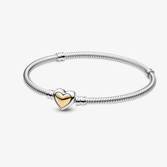 Pulseira Coração Duplo Prata 925 - Lavanda Lilac - Lavanda Lilac
