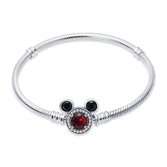 Pulseira Mickey para Berloques Prata 925 - Lavanda Lilac - Lavanda Lilac
