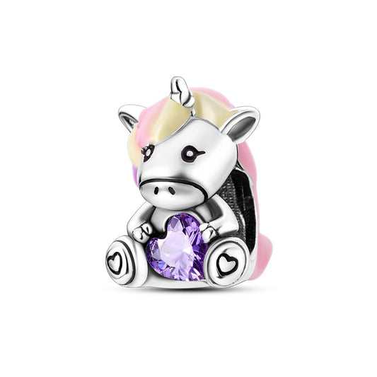 Berloque Unicórnio Prata 925 - Lavanda Lilac - Lavanda Lilac