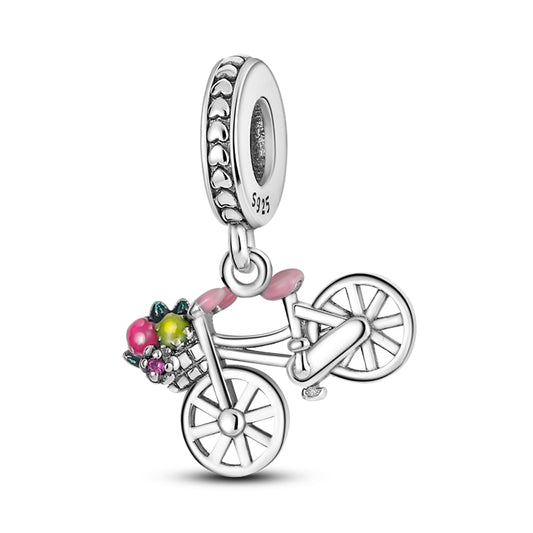 Berloque Bicicleta Prata 925 - Lavanda Lilac - Lavanda Lilac