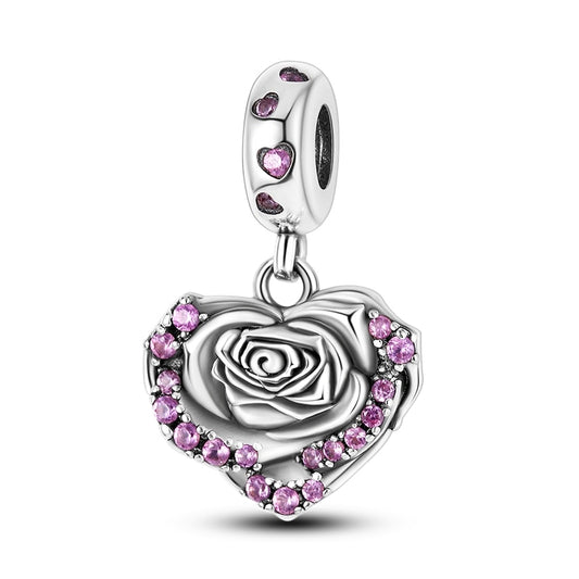 Berloque Te Amo Mais Que Tudo Prata 925 - Coleção Meu Amor - Lavanda Lilac - Lavanda Lilac