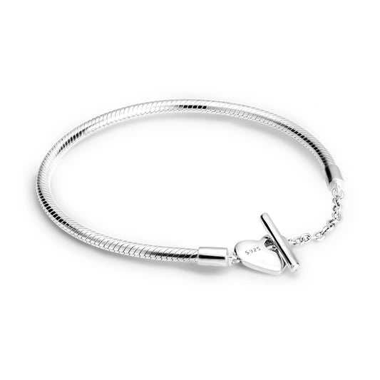 Pulseira para Berloque Charm Prata 925 - Lavanda Lilac - Lavanda Lilac