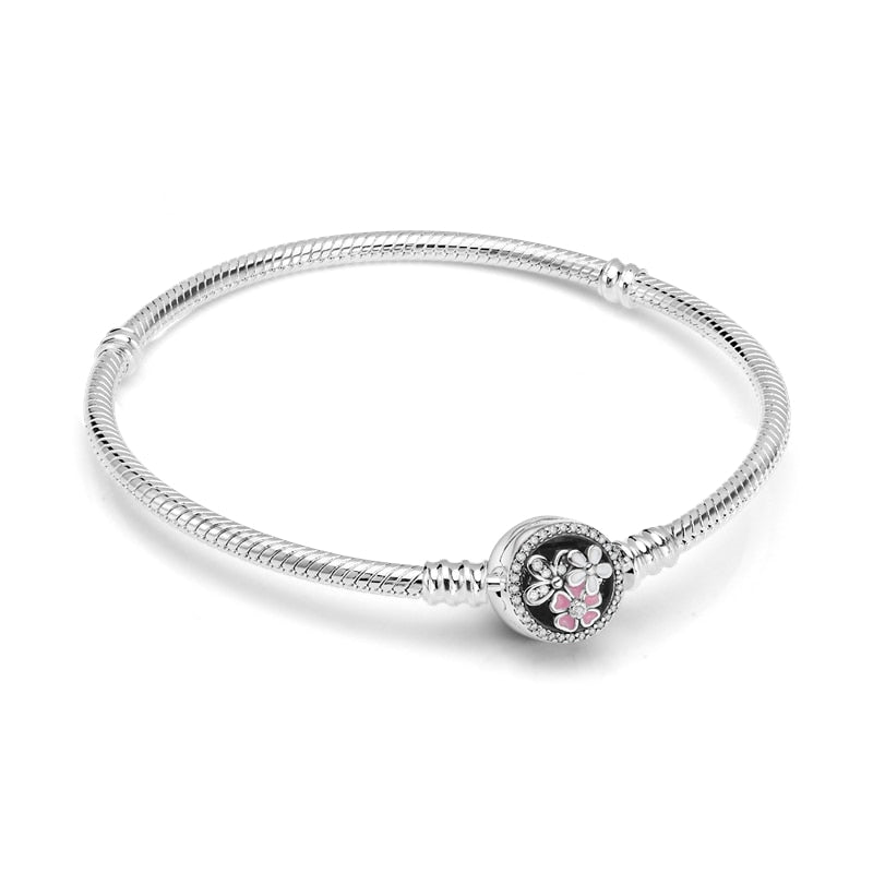 Pulseira Flores para Berloque Prata 925 - Lavanda Lilac - Lavanda Lilac