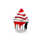 Berloque Cupcake Vermelho Prata 925 - Lavanda Lilac - Lavanda Lilac