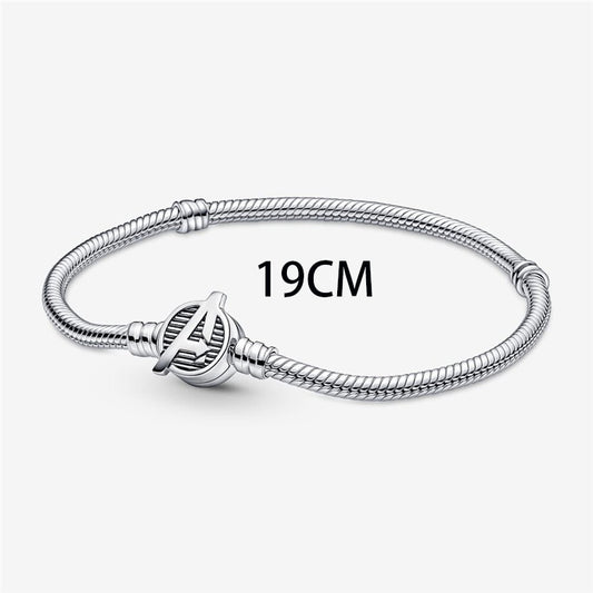 Pulseira Avengers 19cm Berloque Prata 925 - Lavanda Lilac