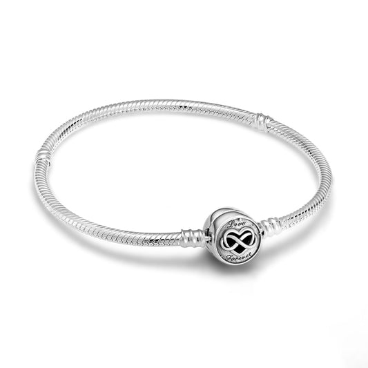 Pulseira Amor Infinito para Berloque Prata 925 - Lavanda Lilac - Lavanda Lilac
