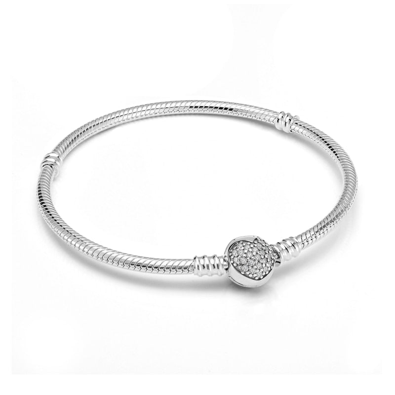 Pulseira Coração Zircônia para Berloque Prata 925 - Lavanda Lilac - Lavanda Lilac