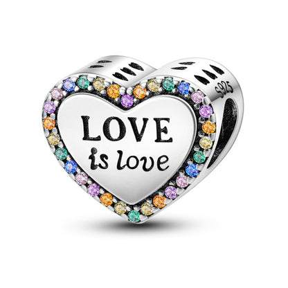 Berloque Amor é Amor Prata 925 - Coleção Meu Amor - Lavanda Lilac - Lavanda Lilac