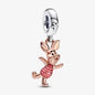 Berloque Leitão Ursinho Pooh Prata 925 - Lavanda Lilac - Lavanda Lilac