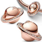 Berloque Saturno Rosé Prata 925 - Lavanda Lilac - Lavanda Lilac
