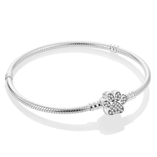 Pulseira Patinha para Berloque Prata 925 - Lavanda Lilac - Lavanda Lilac