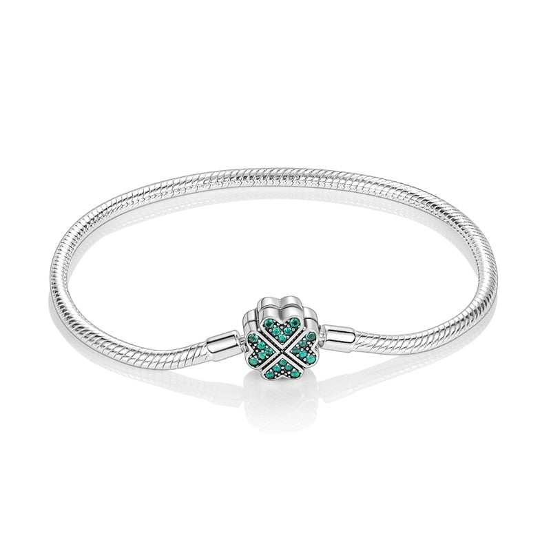 Pulseira Trevo para Berloque Prata 925 - Lavanda Lilac - Lavanda Lilac